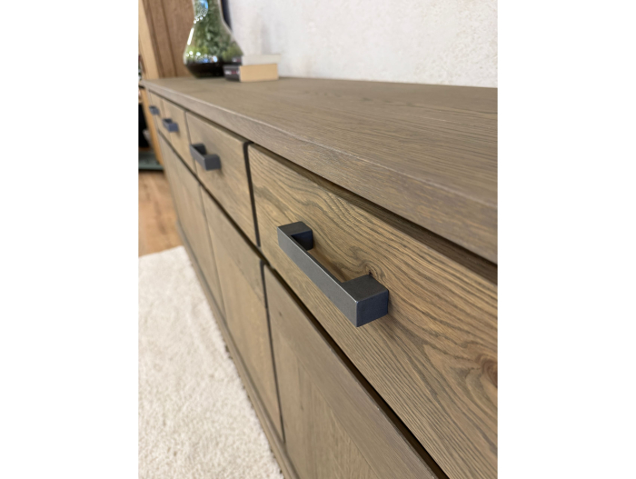 Bufet 4 usi 4 sertare Zurich 225cm, stejar, finisaj mat, stil rustic [6]