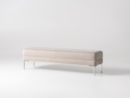Summer Mood - Bancheta dormitor Laval 60-160cm, tapitata, personalizabila, picioare inox 18cm, stil contemporan