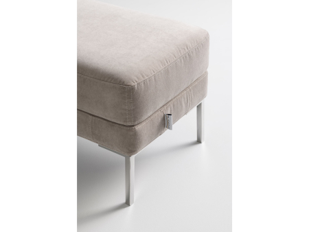 Bancheta dormitor Laval 60-160cm, tapitata, personalizabila, picioare inox 18cm, stil contemporan [2]