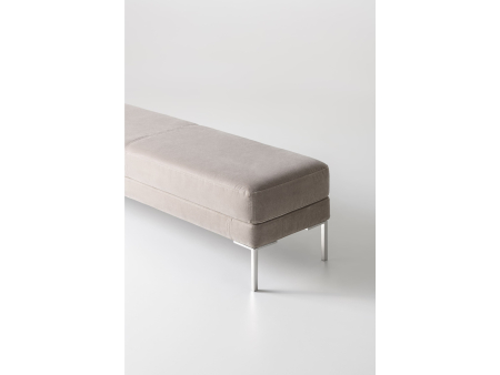 Bancheta dormitor Laval 60-160cm, tapitata, personalizabila, picioare inox 18cm, stil contemporan [3]
