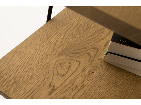 Biblioteca Atlas 100cm, modulara, lemn masiv de stejar si otel, multiple finisaje disponibile, stil minimalist [7]