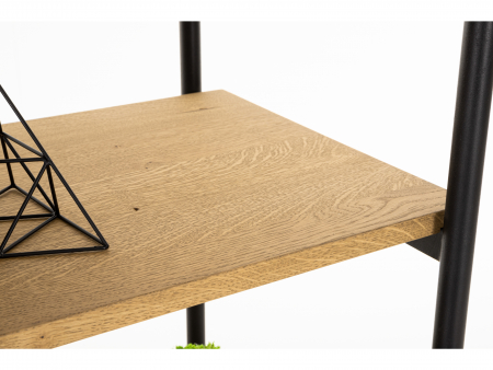 Biblioteca Atlas 70cm, modulara, lemn masiv de stejar si otel, multiple finisaje disponibile, stil minimalist [7]