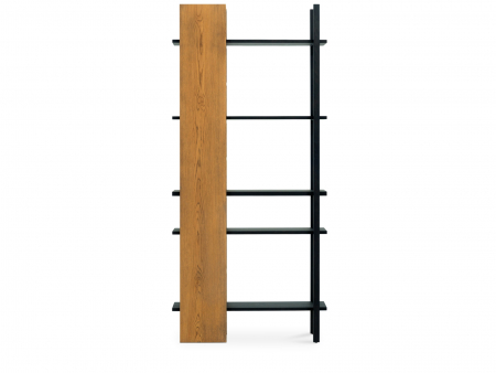 Mobila Biblioteca - Biblioteca Phoenix 100cm, lemn masiv de stejar, dublu-fata, multiple finisaje disponibile, stil contemporan