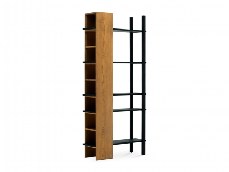 Biblioteca Phoenix 100cm, lemn masiv de stejar, dublu-fata, multiple finisaje disponibile, stil contemporan [1]
