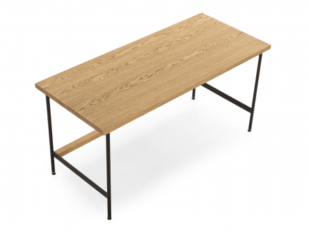 Birou Atlas 160cm, modular, lemn masiv si otel, multiple finisaje disponibile, stil minimalist [7]