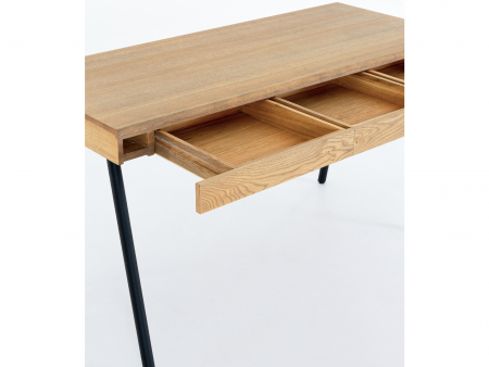 Birou 3 sertare Soho 140cm, lemn de stejar si otel, multiple finisaje disponibile, stil contemporan [5]