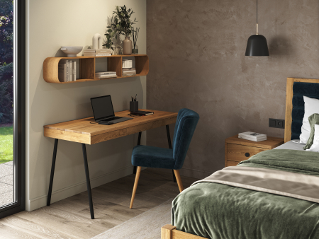 Birou 3 sertare Soho 140cm, lemn de stejar si otel, multiple finisaje disponibile, stil contemporan [2]