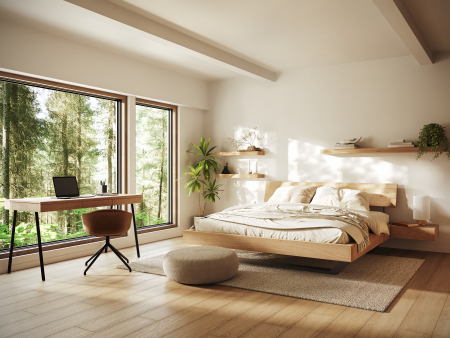 Birou 3 sertare Soho 140cm, lemn de stejar si otel, multiple finisaje disponibile, stil contemporan [1]