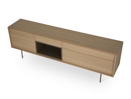 Bufet 2 usi 2 sertare Treviso 240cm, lemn de stejar, picioare metalice, feronerie cu amortizare, multiple finisaje disponibile, stil contemporan [10]