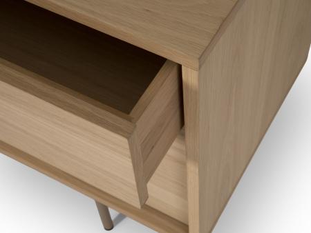 Bufet 2 usi 2 sertare Treviso 240cm, lemn de stejar, picioare metalice, feronerie cu amortizare, multiple finisaje disponibile, stil contemporan [14]