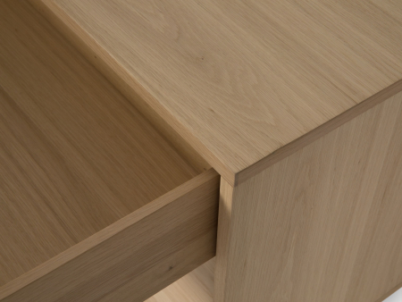 Bufet 2 usi 2 sertare Treviso 240cm, lemn de stejar, picioare metalice, feronerie cu amortizare, multiple finisaje disponibile, stil contemporan [13]