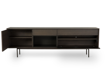 Bufet 2 usi 2 sertare Treviso 240cm, lemn de stejar, picioare metalice, feronerie cu amortizare, multiple finisaje disponibile, stil contemporan [24]