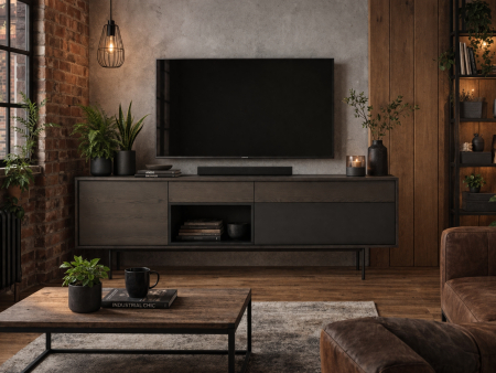 Bufet 2 usi 2 sertare Treviso 240cm, lemn de stejar, picioare metalice, feronerie cu amortizare, multiple finisaje disponibile, stil contemporan [28]