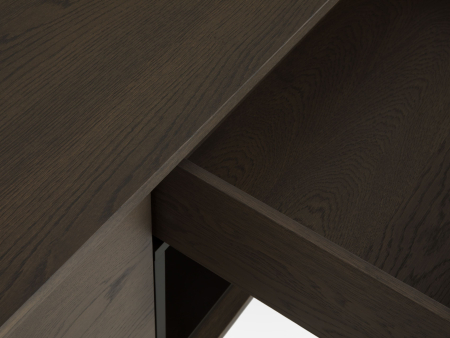 Bufet 2 usi 2 sertare Treviso 240cm, lemn de stejar, picioare metalice, feronerie cu amortizare, multiple finisaje disponibile, stil contemporan [34]