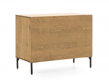 Bufet 2 usi Atlas 100cm, modular, lemn masiv de stejar, picioare metalice, feronerie cu amortizare, multiple finisaje disponibile, stil minimalist [10]