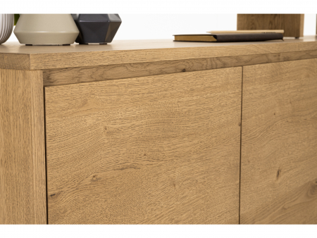 Bufet 2 usi Atlas 100cm, modular, lemn masiv de stejar, picioare metalice, feronerie cu amortizare, multiple finisaje disponibile, stil minimalist [6]