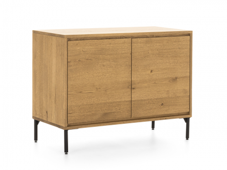 Bufet 2 usi Atlas 100cm, modular, lemn masiv de stejar, picioare metalice, feronerie cu amortizare, multiple finisaje disponibile, stil minimalist [8]