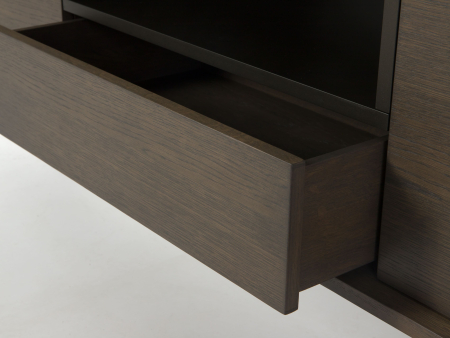 Bufet 3 usi 1 sertar Treviso 213cm, lemn de stejar, picioare metalice, feronerie cu amortizare, multiple finisaje disponibile, stil contemporan [10]