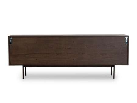 Bufet 3 usi 1 sertar Treviso 213cm, lemn de stejar, picioare metalice, feronerie cu amortizare, multiple finisaje disponibile, stil contemporan [7]