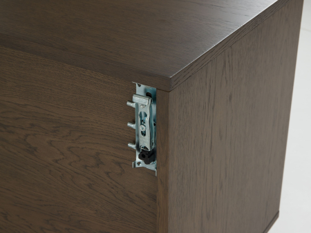 Bufet 3 usi 1 sertar Treviso 213cm, lemn de stejar, picioare metalice, feronerie cu amortizare, multiple finisaje disponibile, stil contemporan [16]