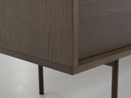 Bufet 3 usi 1 sertar Treviso 213cm, lemn de stejar, picioare metalice, feronerie cu amortizare, multiple finisaje disponibile, stil contemporan [11]