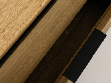 Bufet 3 usi 3 sertare Linea 228cm, lemn de stejar, picioare metalice, feronerie cu amortizare, multiple finisaje disponibile, stil contemporan [14]
