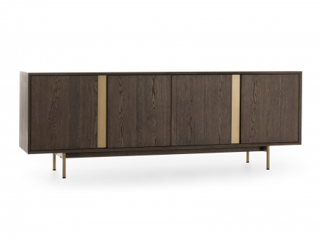 Bufet 4 usi Rimini 227cm, lemn de stejar, picioare metalice, feronerie cu amortizare, multiple finisaje disponibile, stil contemporan [1]