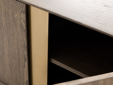 Bufet 4 usi Rimini 227cm, lemn de stejar, picioare metalice, feronerie cu amortizare, multiple finisaje disponibile, stil contemporan [2]