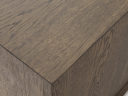 Bufet 4 usi Rimini 227cm, lemn de stejar, picioare metalice, feronerie cu amortizare, multiple finisaje disponibile, stil contemporan [13]