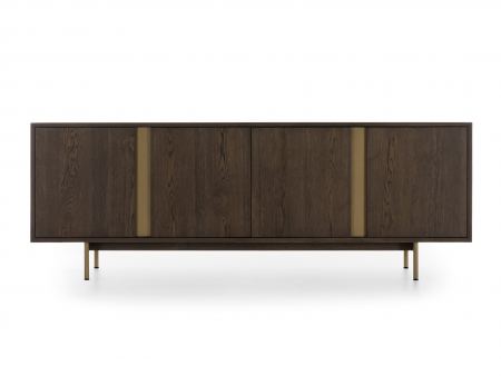 Bufet 4 usi Rimini 227cm, lemn de stejar, picioare metalice, feronerie cu amortizare, multiple finisaje disponibile, stil contemporan [5]