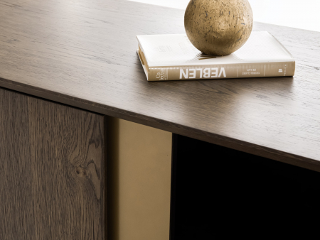 Bufet 4 usi Rimini 227cm, lemn de stejar, picioare metalice, feronerie cu amortizare, multiple finisaje disponibile, stil contemporan [11]