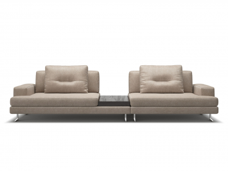 Canapea cu Masuta Ermes Modulara Personalizabila 339cm Stil Contemporan Cadru Lemn Masiv Tapiterie Stofa sau Piele [2]
