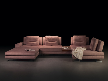 Canapea cu Masuta Ermes Modulara Personalizabila 339cm Stil Contemporan Cadru Lemn Masiv Tapiterie Stofa sau Piele [10]