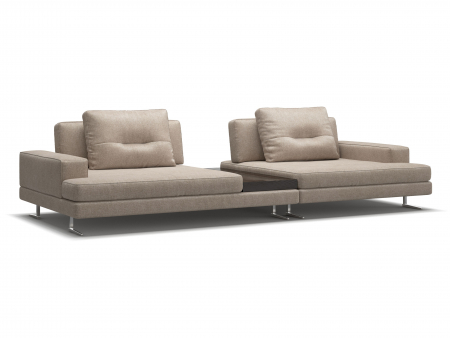 Canapea cu Masuta Ermes Modulara Personalizabila 339cm Stil Contemporan Cadru Lemn Masiv Tapiterie Stofa sau Piele [3]