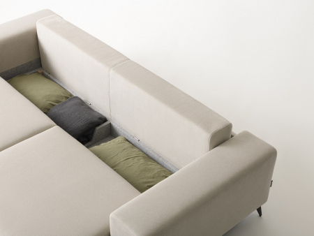 Canapea Extensibila cu Spatiu de Depozitare Blend Personalizabila 230-260cm Stil Contemporan Tapiterie Stofa [15]