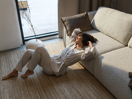 Canapea Extensibila Moon Personalizabila 248cm Stil Contemporan Cadru Lemn Masiv Tapiterie Stofa [26]