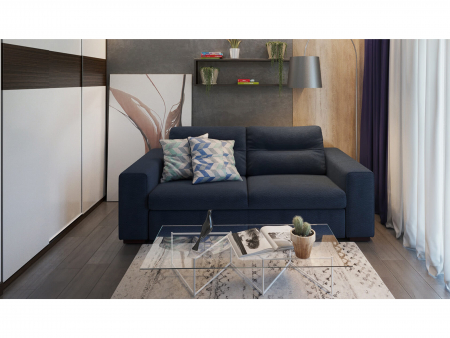 Canapea Extensibila cu Spatiu de Depozitare Sky Personalizabila 190-243cm Stil Contemporan Cadru Lemn Masiv Tapiterie Stofa [24]