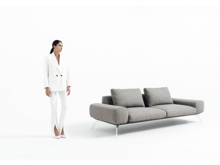 Canapea Linda Modulara Personalizabila 256cm Stil Contemporan Cadru Metal Tapiterie Stofa sau Piele [9]