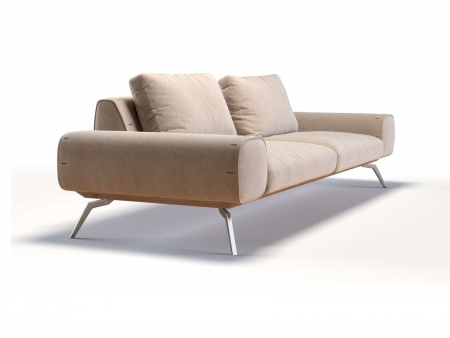 Canapea Linda Modulara Personalizabila 256cm Stil Contemporan Cadru Metal Tapiterie Stofa sau Piele [15]