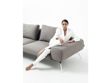 Canapea Linda Modulara Personalizabila 256cm Stil Contemporan Cadru Metal Tapiterie Stofa sau Piele [4]