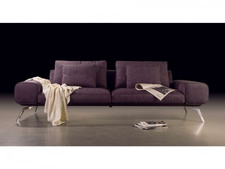 Canapea Linda Modulara Personalizabila 256cm Stil Contemporan Cadru Metal Tapiterie Stofa sau Piele [25]