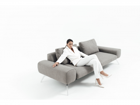 Canapea Linda Modulara Personalizabila 256cm Stil Contemporan Cadru Metal Tapiterie Stofa sau Piele [3]