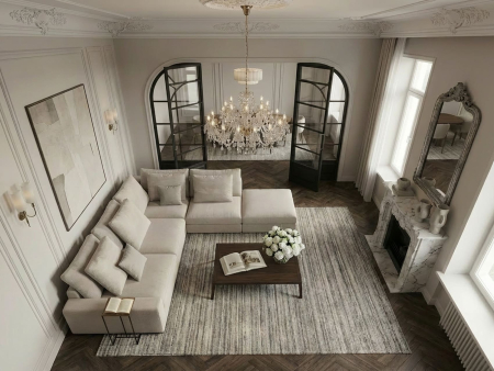 Canapea modulara Avant, personalizabila, cadru lemn masiv, tapiterie stofa, stil modern [36]