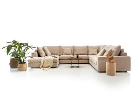 Canapea modulara Duo, personalizabila, cadru lemn masiv, tapiterie stofa, stil Modern [3]
