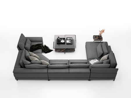Canapea modulara Horizon, personalizabila, cadru lemn masiv, tapiterie stofa, stil Modern [12]