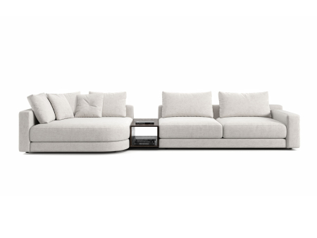 Mobila Living - Canapea modulara Stone, personalizabila, cadru lemn masiv, tapiterie stofa, stil Contemporan