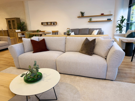 SALE - Canapea Morga 277x105cm, cadru lemn masiv, stofa Austin Silve SALE