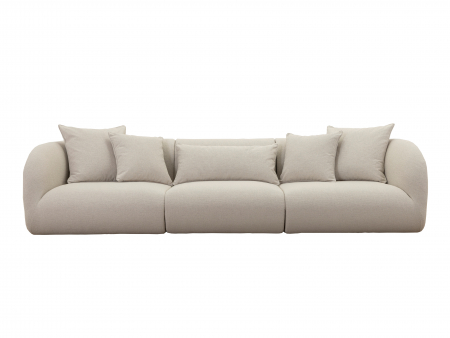 Canapea Pebble Modulara Personalizabila 146-306cm Cadru Lemn Masiv Tapiterie Stofa [7]