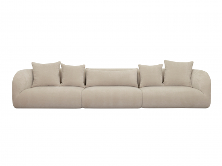 Canapea Pebble Natron Modulara Personalizabila 146-306cm Cadru Lemn Masiv Tapiterie Stofa [1]