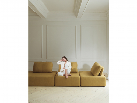 Canapea Puff Modulara Personalizabila 300cm Stil Contemporan Cadru Lemn Masiv Tapiterie Stofa sau Piele [24]
